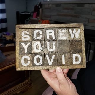 Only my husband! 
#covidsucks #screwyoucovid19 #wedowhatittakestogetby #havetolaughtokeepfromcrying